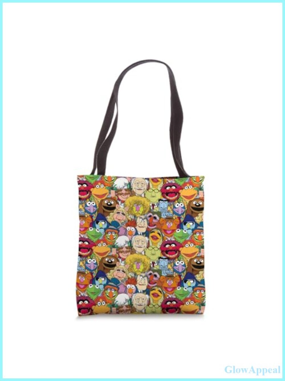 Muppets Show Pattern Tote Bag Canvas Style Lightweight 16 Inch Reusable Gift Bag